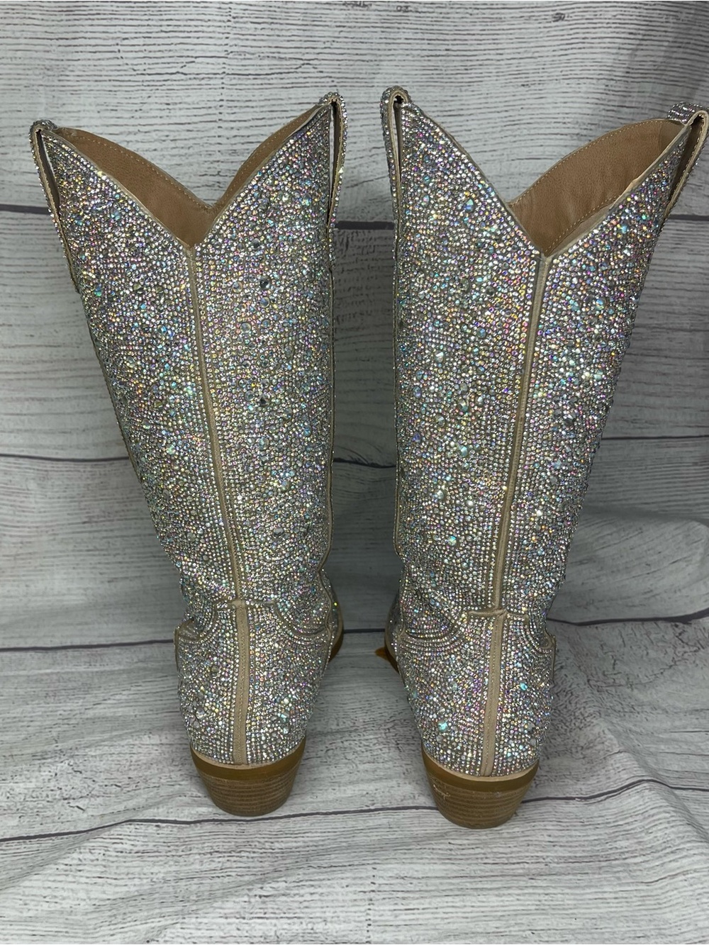 Madden Girl Women’s 8 Redford Rhinestone Western Boots - Picture 4 of 8